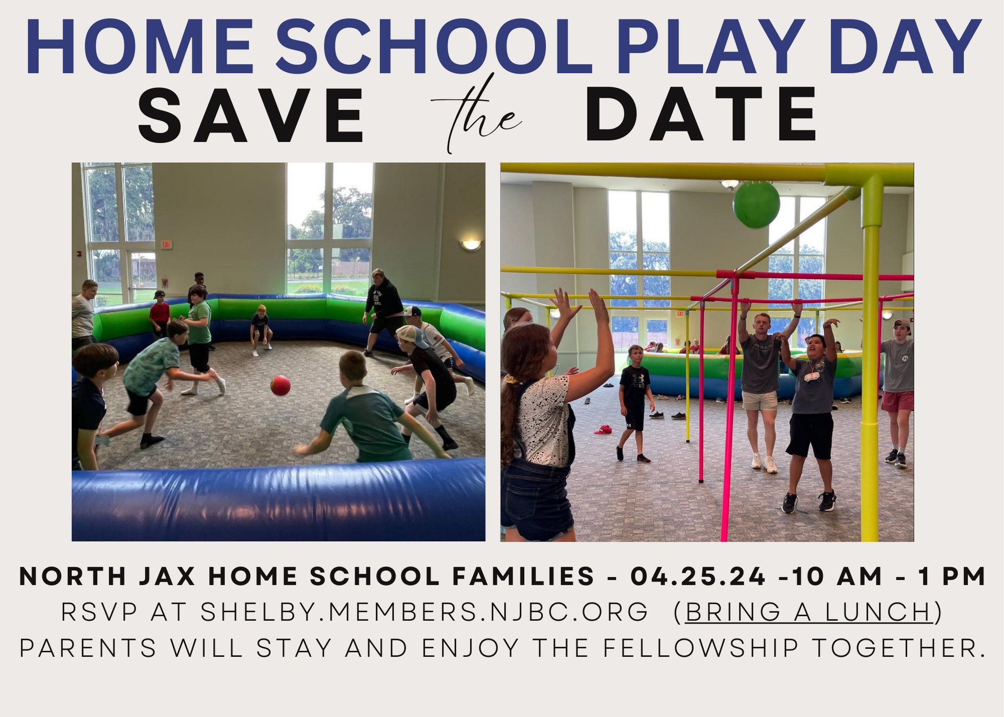 Home School Play Day April 25